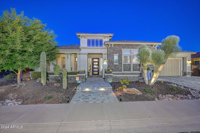 view of front facade featuring a garage