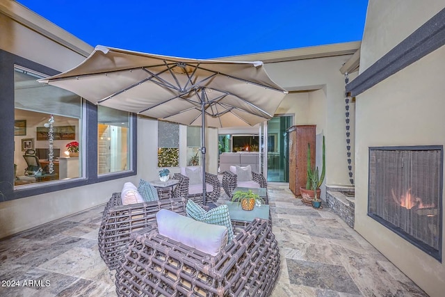 view of patio / terrace featuring an outdoor living space