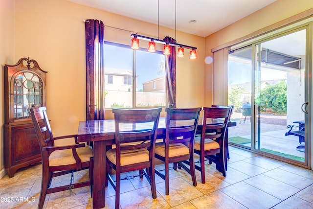 dining area with baseboards