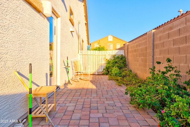 view of patio / terrace with a fenced backyard