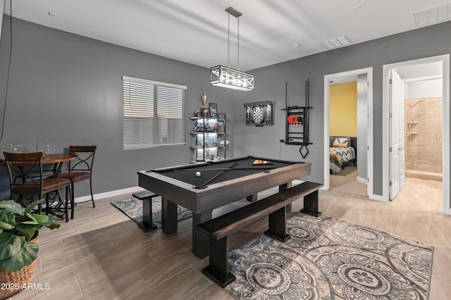 rec room with pool table