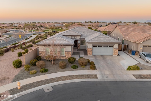 view of front of home featuring a garage