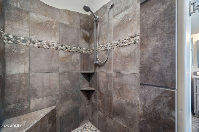 room details with tiled shower