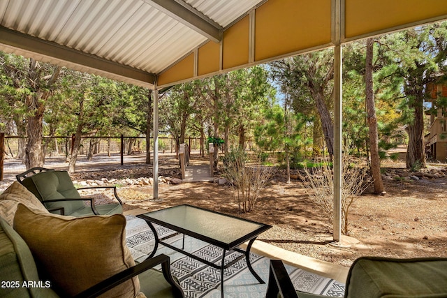 view of patio / terrace with fence