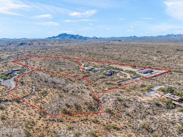 bird's eye view featuring a mountain view