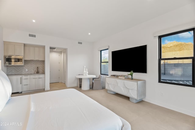 bedroom featuring sink