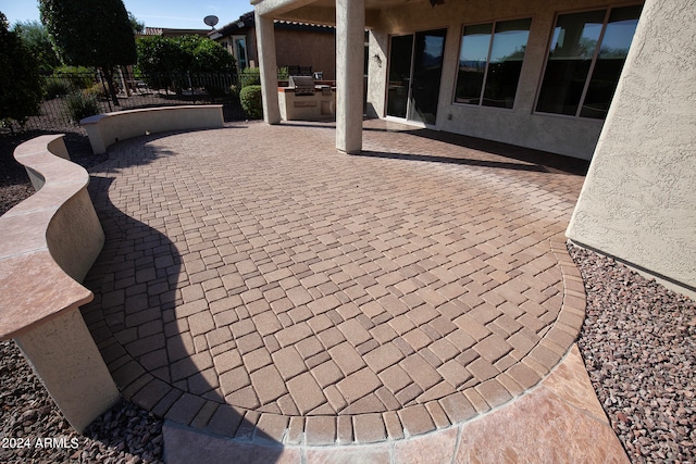 view of patio featuring area for grilling