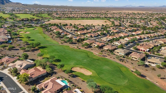 drone / aerial view with a mountain view