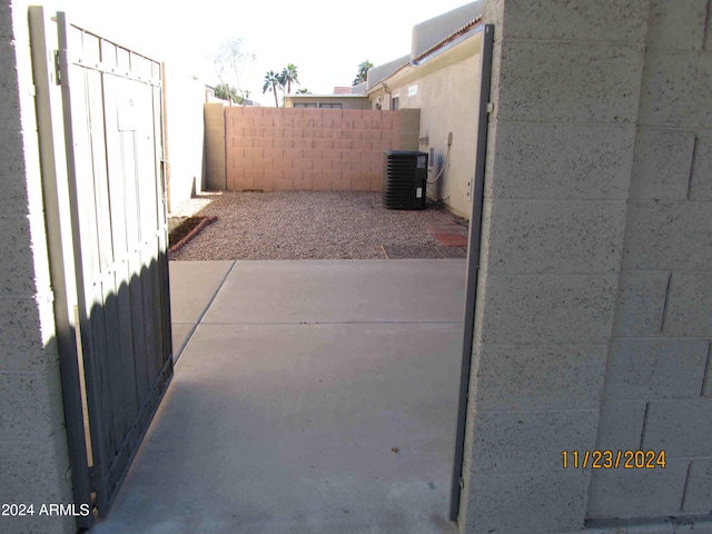 view of patio / terrace with central AC