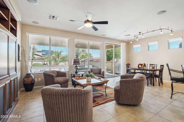 sunroom with visible vents