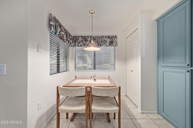 view of tiled dining area