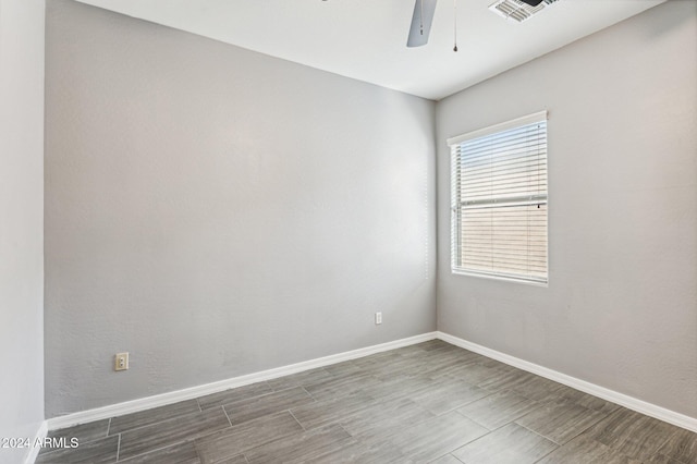 empty room featuring dark wood-type flooring