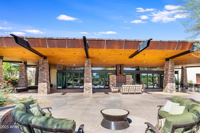 view of patio featuring an outdoor hangout area