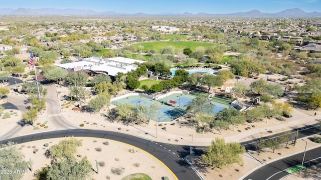 bird's eye view featuring a mountain view