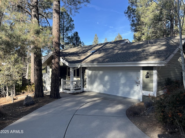 view of side of home featuring a garage