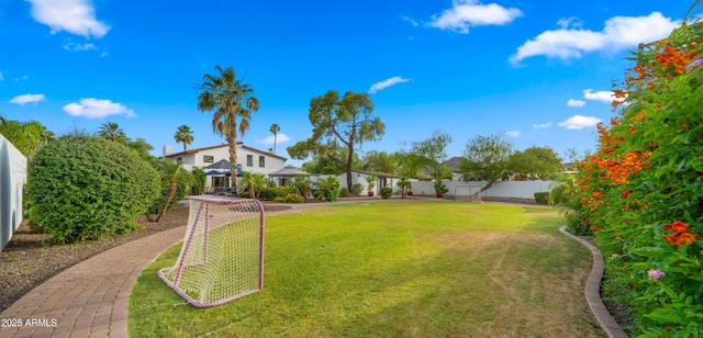 4824 E Hummingbird Ln, Paradise Valley, AZ 85253 - fenced backyard featuring an area for sports and a gazebo