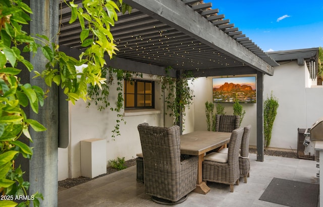 4824 E Hummingbird Ln, Paradise Valley, AZ 85253 - view of patio / terrace featuring outdoor dining area and a pergola