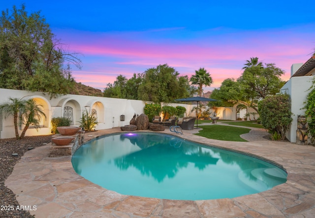 4824 E Hummingbird Ln, Paradise Valley, AZ 85253 - view of pool with a patio and a fenced backyard