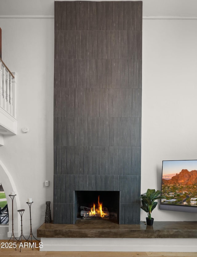4824 E Hummingbird Ln, Paradise Valley, AZ 85253 - detailed view of a lit fireplace
