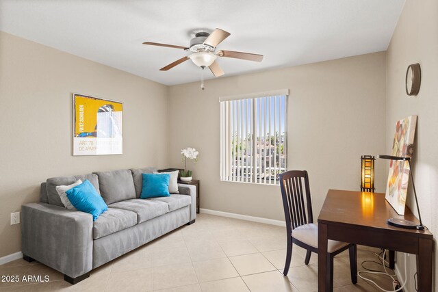 4200 N Miller Rd Unit 408, Scottsdale, AZ 85251 - office space with a ceiling fan and light tile patterned flooring
