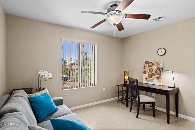 4200 N Miller Rd Unit 408, Scottsdale, AZ 85251 - office space with ceiling fan and light tile patterned floors