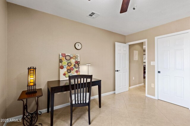 4200 N Miller Rd Unit 408, Scottsdale, AZ 85251 - office space with a ceiling fan and light tile patterned flooring