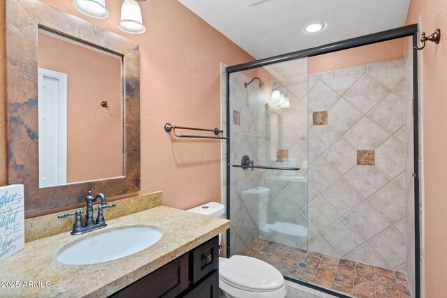 4200 N Miller Rd Unit 408, Scottsdale, AZ 85251 - full bathroom featuring vanity and a shower stall
