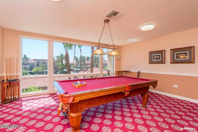 4200 N Miller Rd Unit 408, Scottsdale, AZ 85251 - playroom featuring billiards table, healthy amount of natural light, and carpet