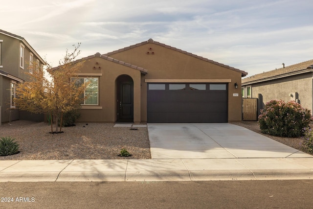 view of front of house featuring a garage