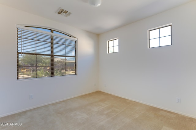 view of carpeted spare room