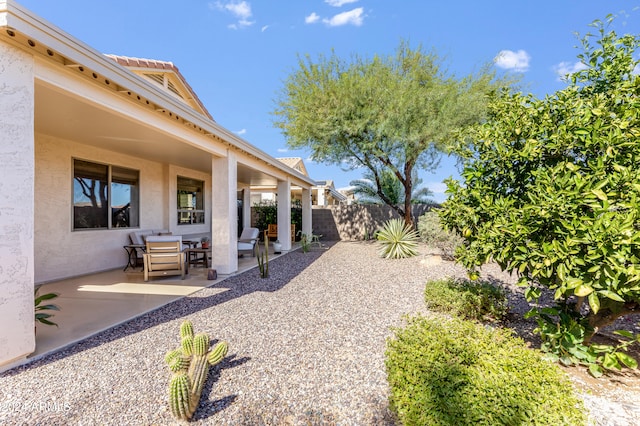 view of yard with a patio