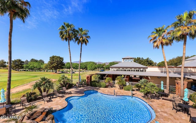 view of pool with a patio area