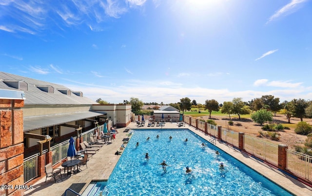 view of pool with a patio