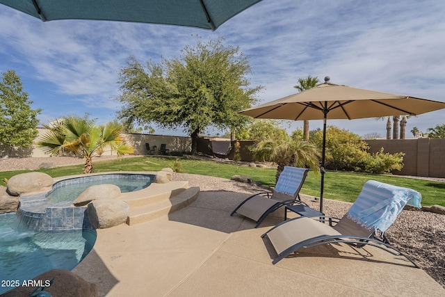 4915 N Greentree Dr, Litchfield Park, AZ 85340 - view of swimming pool with a yard and a patio