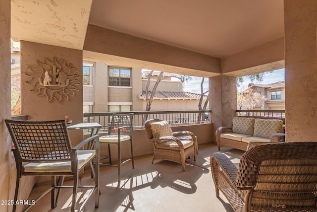 balcony with outdoor lounge area