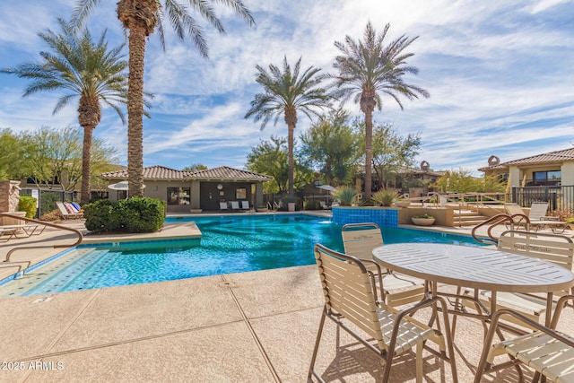 view of pool with a patio area