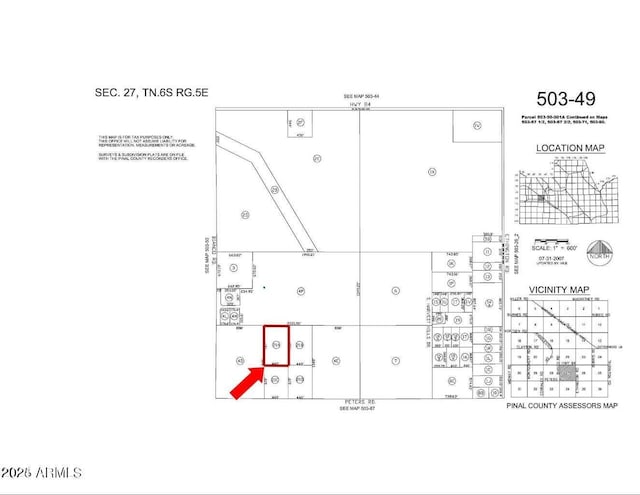 1384 S Undetermined Rd -, Unit Casa Grande AZ, 85193 land for sale