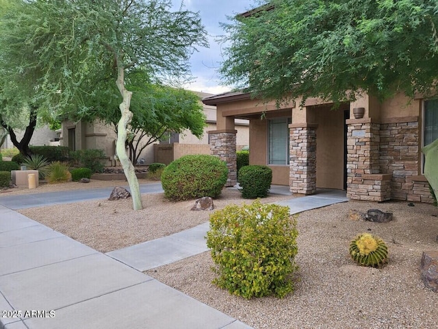 8340 W Staghorn Rd, Peoria, AZ 85383 - view of front of house with stucco siding and stone siding
