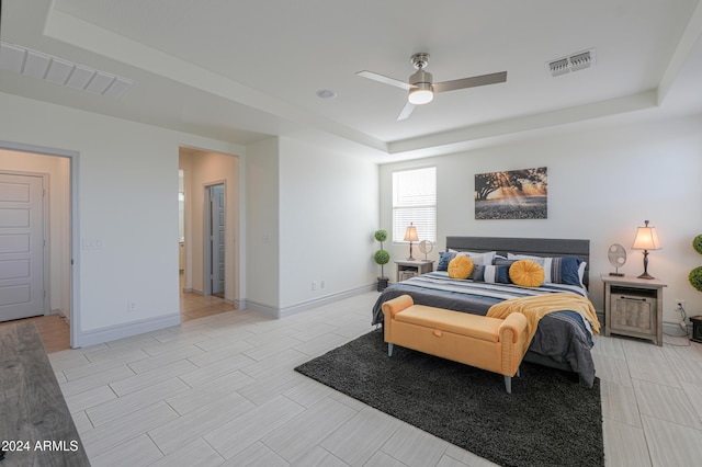 bedroom with ceiling fan