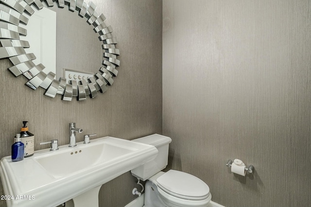 bathroom with toilet and sink