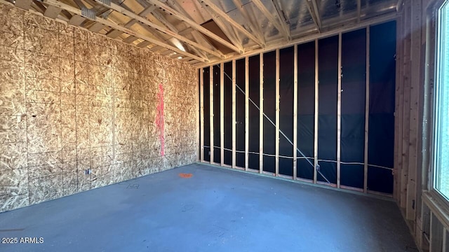 interior space featuring concrete floors