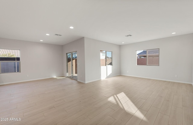 empty room featuring light hardwood / wood-style flooring