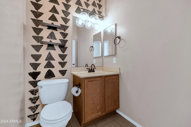 17365 N Cave Creek Rd Unit 116, Phoenix, AZ 85032 - bathroom with vanity, toilet, and tile patterned flooring