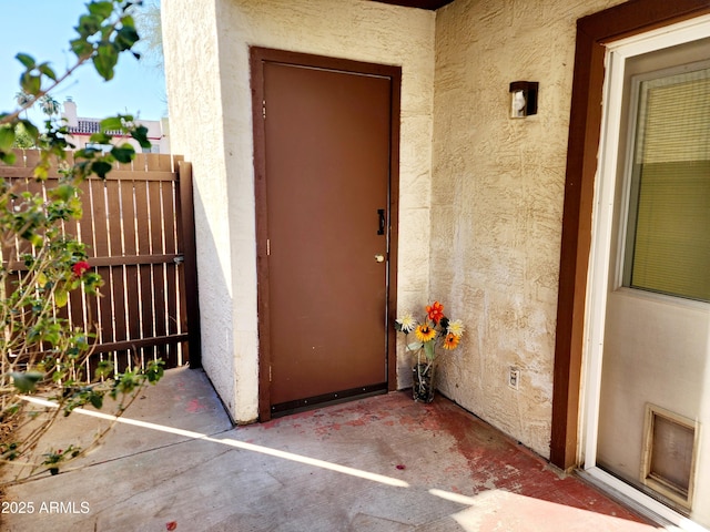 view of doorway to property