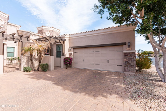 view of front of house featuring a garage