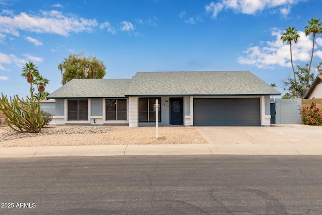 1416 W Highland St, Chandler, AZ 85224 - ranch-style home with a garage, driveway, and a shingled roof