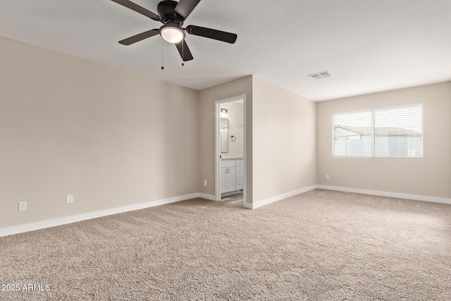 1416 W Highland St, Chandler, AZ 85224 - empty room with light colored carpet, baseboards, and ceiling fan