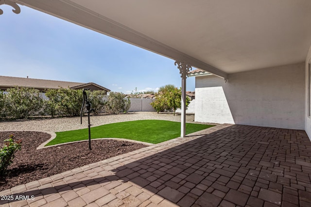 view of patio / terrace featuring a fenced backyard