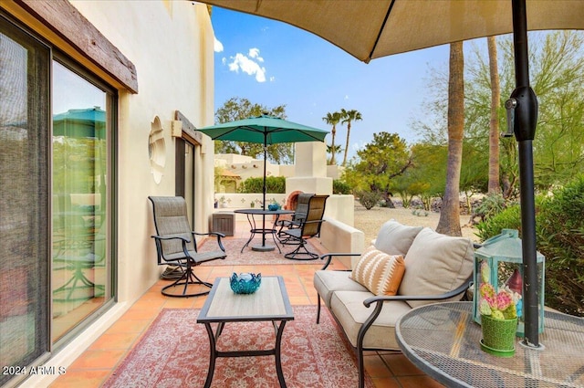 view of patio / terrace featuring outdoor lounge area