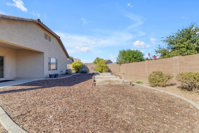 view of yard with a patio